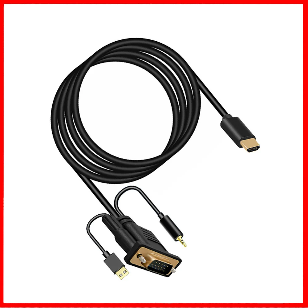 

HDMI to VGA to HDMI to VGA old monitor 1080p HD adapter with audio live