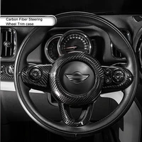 auto steering wheel panel carbon fiber car accessories interior for mini cooper f54 f55 f56 f57 f60 styling modification sticker
