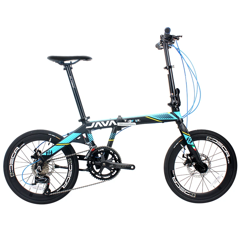 Java Folding Bicycle FIT Aluminum Alloy Frame 20 Inch 406 18 Speed Disc Brake Foldable Bike Hollow Crank Portable Light | Спорт и