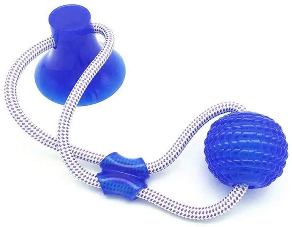 Dog Interactive Suction Cup Push TPR Ball Toys Elastic Ropes Tooth Cleaning Chewing Playing IQ Treat Pet Puppy Supplies | Дом и сад