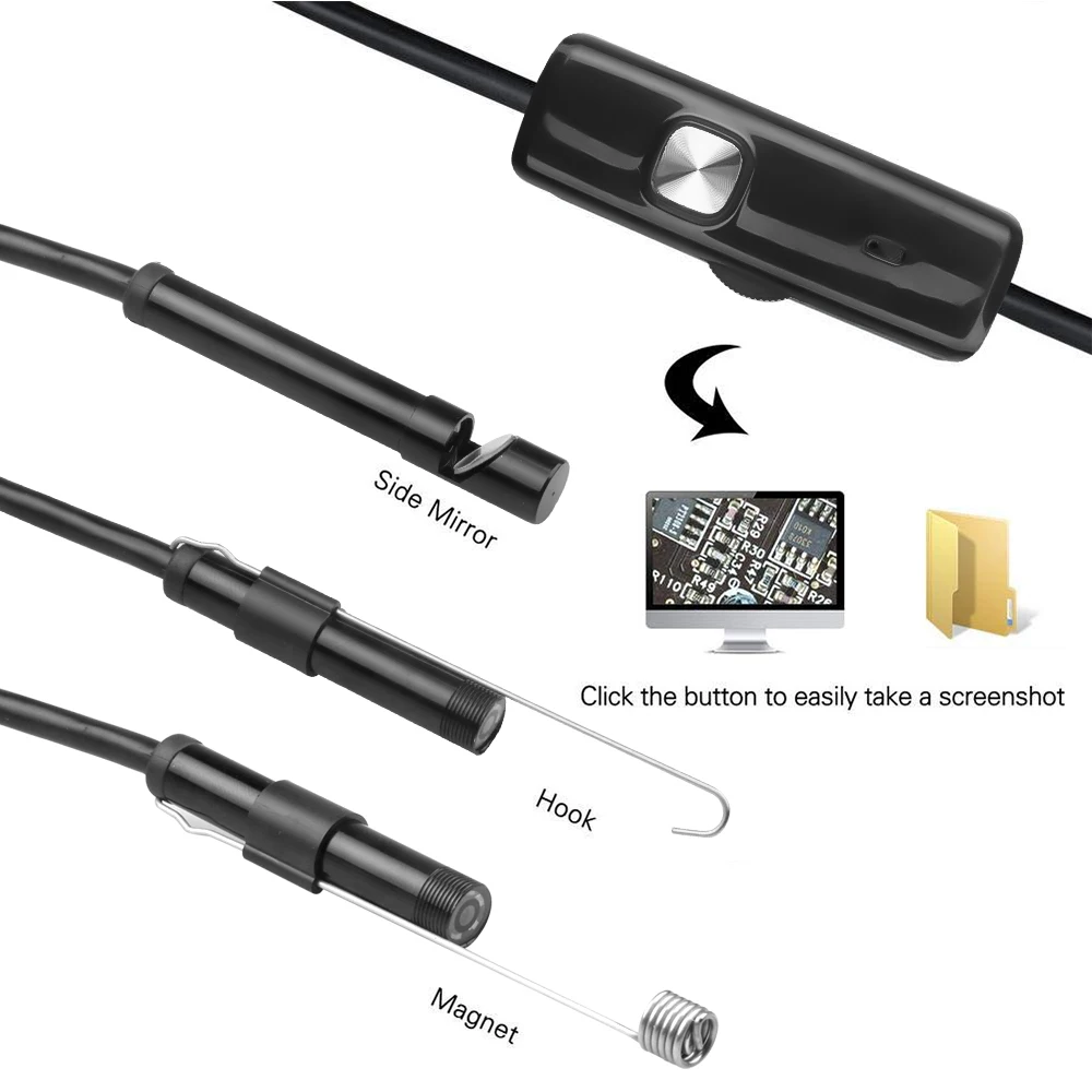 Бороскоп kebidumei водонепроницаемый миниатюрный USB-эндоскоп 7 мм 720P HD инспекционная