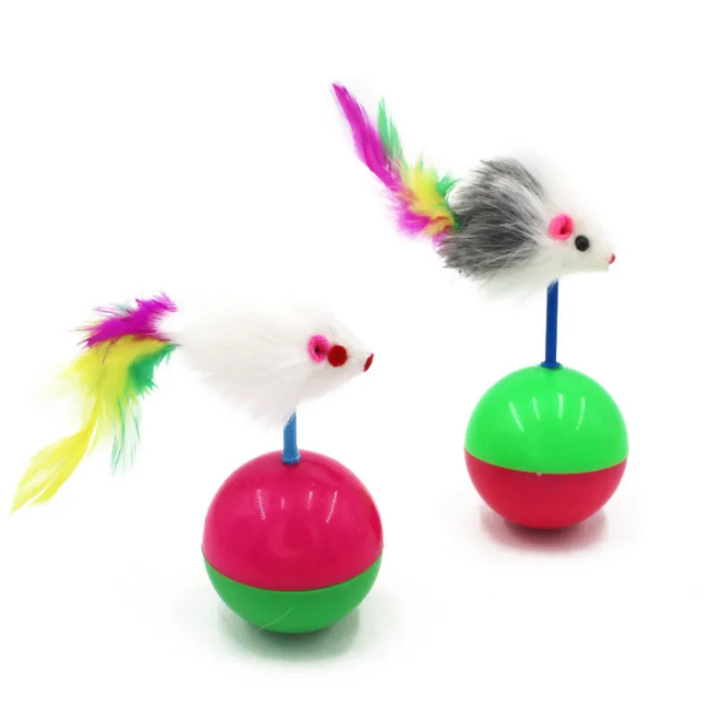 1 шт. прочные игрушки для домашних животных кошек любимая меховая мышь неваляшка