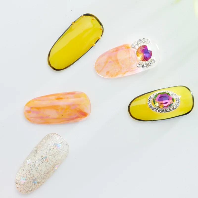 

10pcs New Shiny Super Flash K9 Flame Color Multicolored Shaped Glass Rhinestone 3D Charm DIY Nail Art Design Decoration