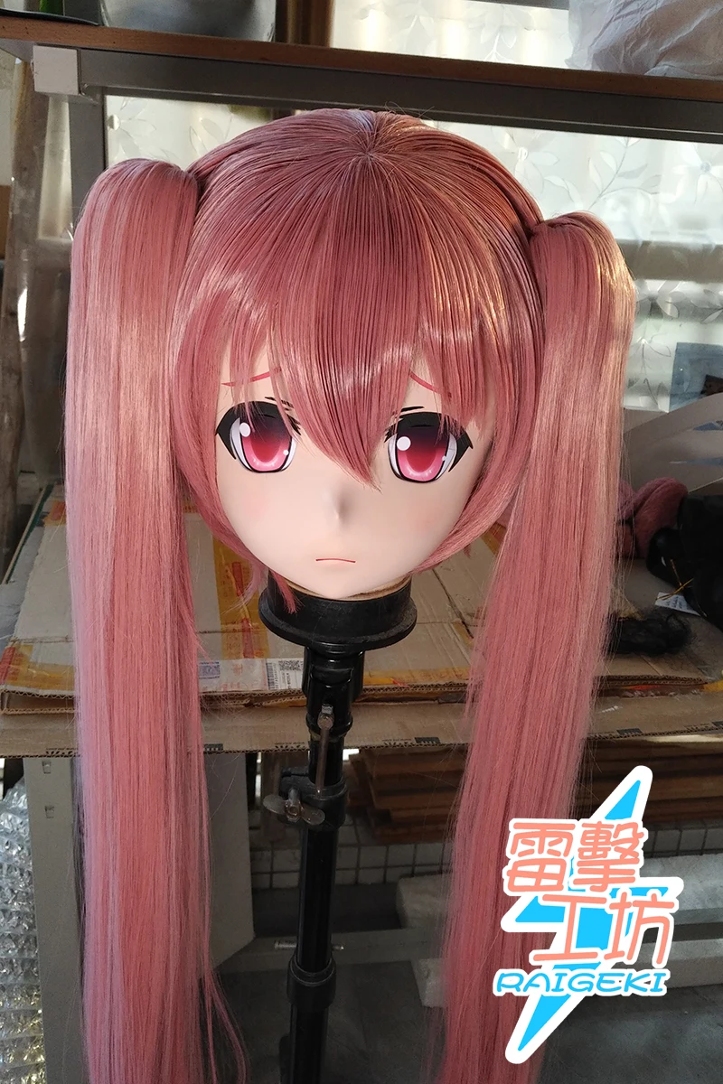 

(RAIGEKI 189) Silicone Head Mask Halloween Cosplay Cross Dressing BJD DOLL Comiket Cartoon Character Anime Cosplay Kigurumi Mask