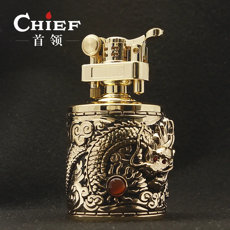 

CHIEF Candle Watch Kerosene Lighter Windproof Nostalgic Retro Men's Personality Creative Grinding Wheel Lighter Collection
