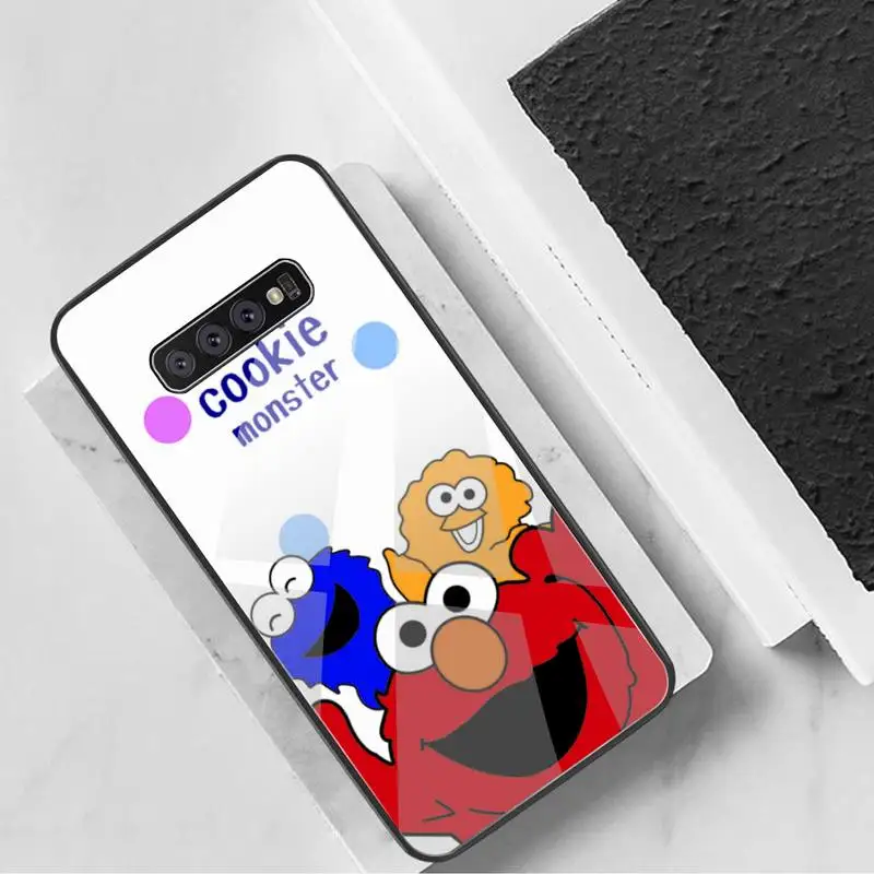 Чехол для телефона с изображением монстра эльмо из закаленного стекла печенья