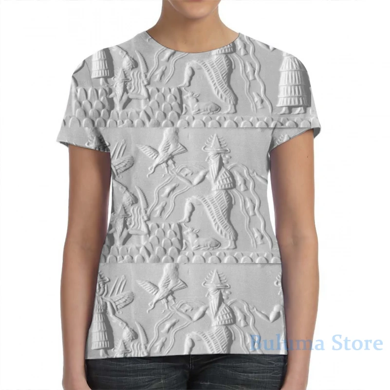 Футболка для мужчин и женщин ANUNNAKI с принтом трех участников сумерских богов неба