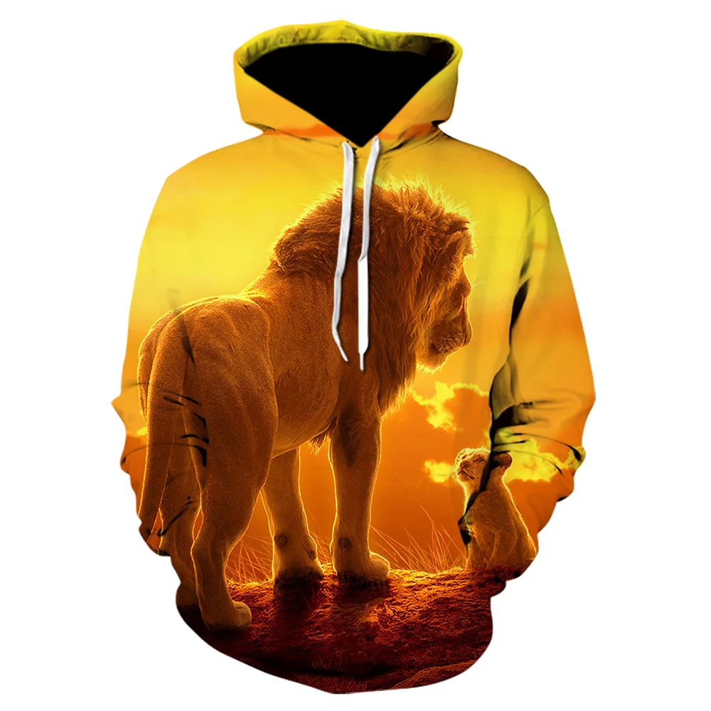 Толстовка с капюшоном The lion king для мужчин и женщин свитшот длинным рукавом 3D