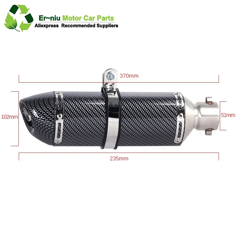 

Motorcycle Full Exhaust Escape System Modified Middle Link pipe Slip-On with db killer For Kawasaki Z800 2012-2016