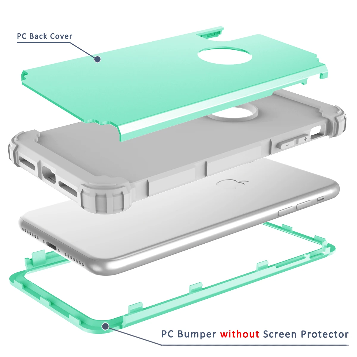 Чехол для IPhone 8 7 PLUS 6 6S Plus ударопрочный защитный чехол гибридный жесткий резиновый