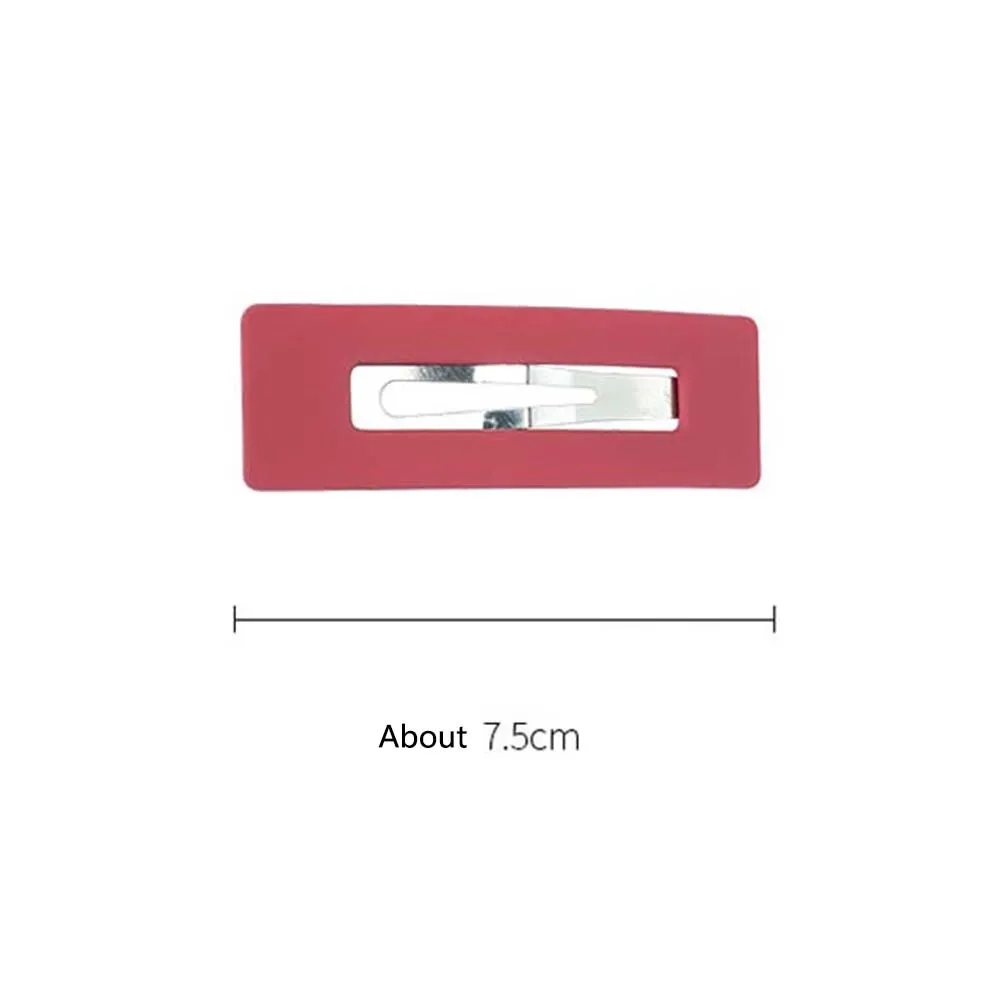 Женские матовые квадратные заколки для волос яркие металлические инструменты