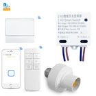 Lonsonho Ewelink 2,4G умный модуль переключателя, держатель светильник, беспроводной пульт дистанционного управления, умный дом, работает с Alexa Google Home