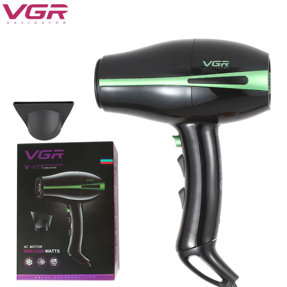 

VGR Ionic Professional Hair Dryer 2000W Strong Power Barber Salon Styling Tools Hot/Warm/Cold Air Blow Dryer 6 Speed Adjustment