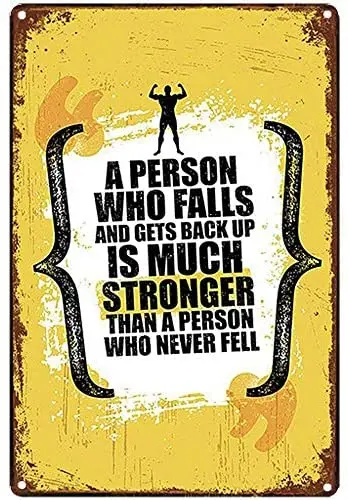 

A Person Who Falls Novelty Parking Retro Metal Tin Sign Plaque Poster Wall Decor Art Shabby Chic Gift Suitable 12x8 Inch