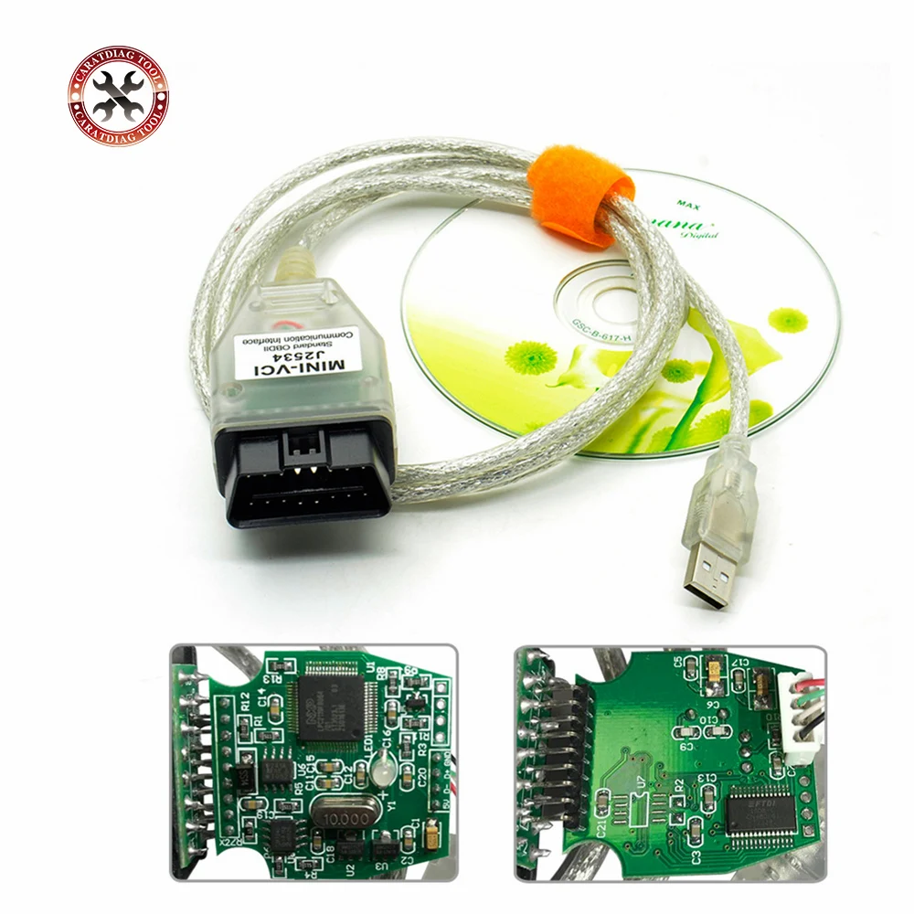 Мини VCI V13.00.022 для Toyota J2534 OBD OBD2 автомобильный диагностический кабель сканер