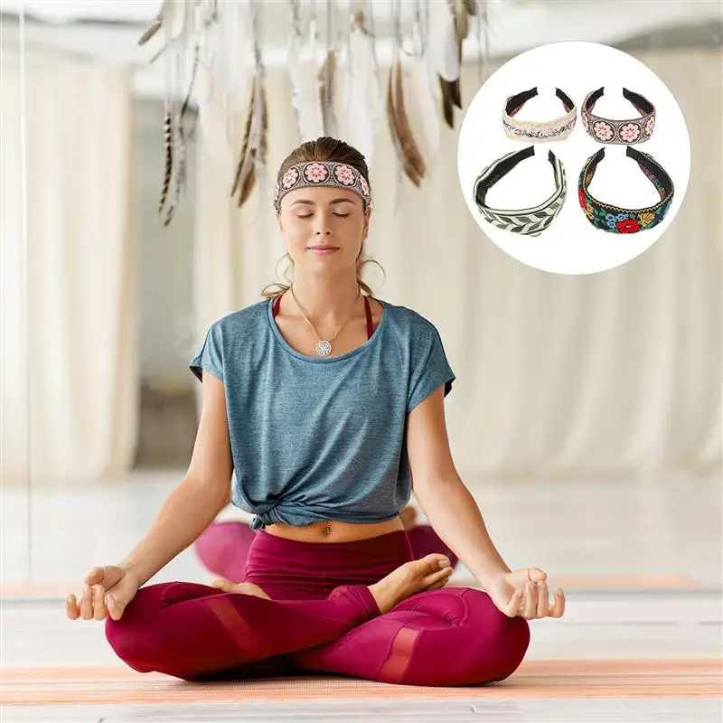 

4Pcs Bohemian-style Unique Hair Hoops Hairbands Women Headdress Headbands for Decoration