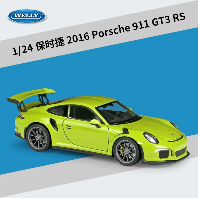 Модель симулятора автомобиля Welly масштаб 1:24 сплав Porsche 911 GT3 RS 997 спортивный