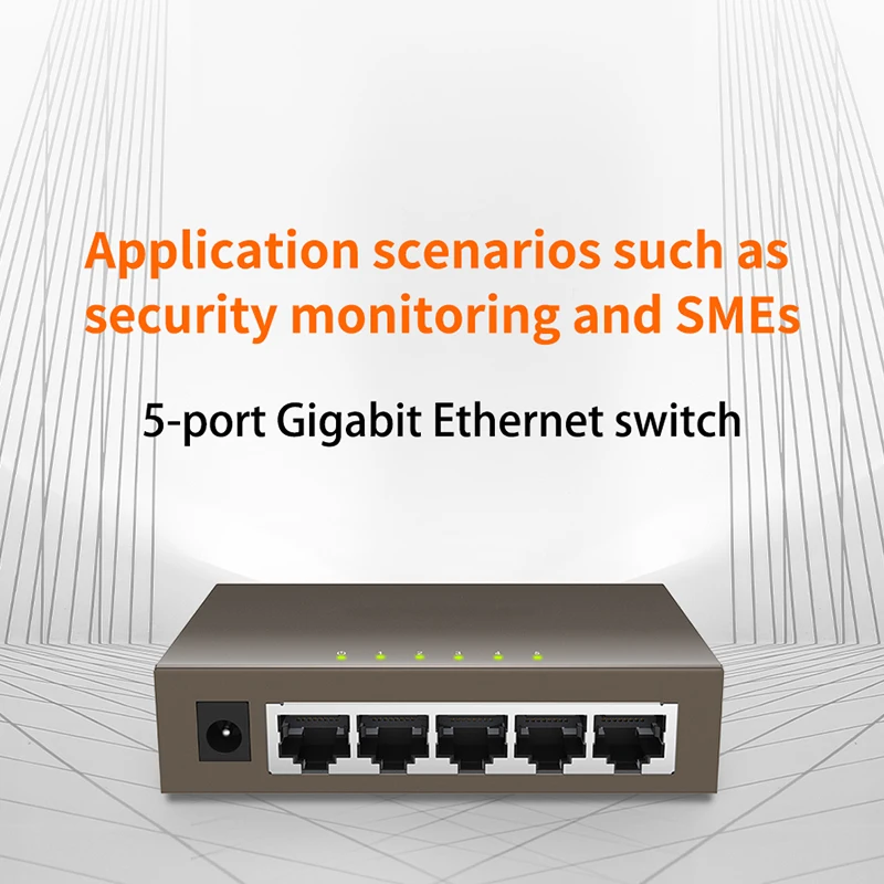

TD GLTEG1005D Gigabyte Network Switch 1000M 5*RJ45 Port Wall Mount Network Switch Auto MDI/MDIX Plug&Play