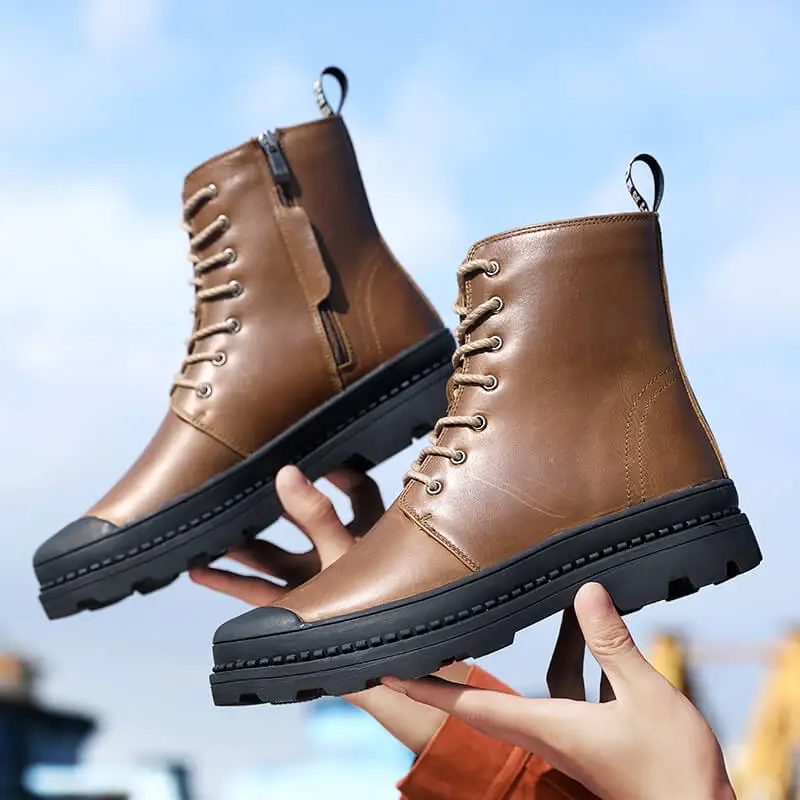 Обувь из натуральной коровьей кожи мужские зимние ботинки коллекция 2019 года