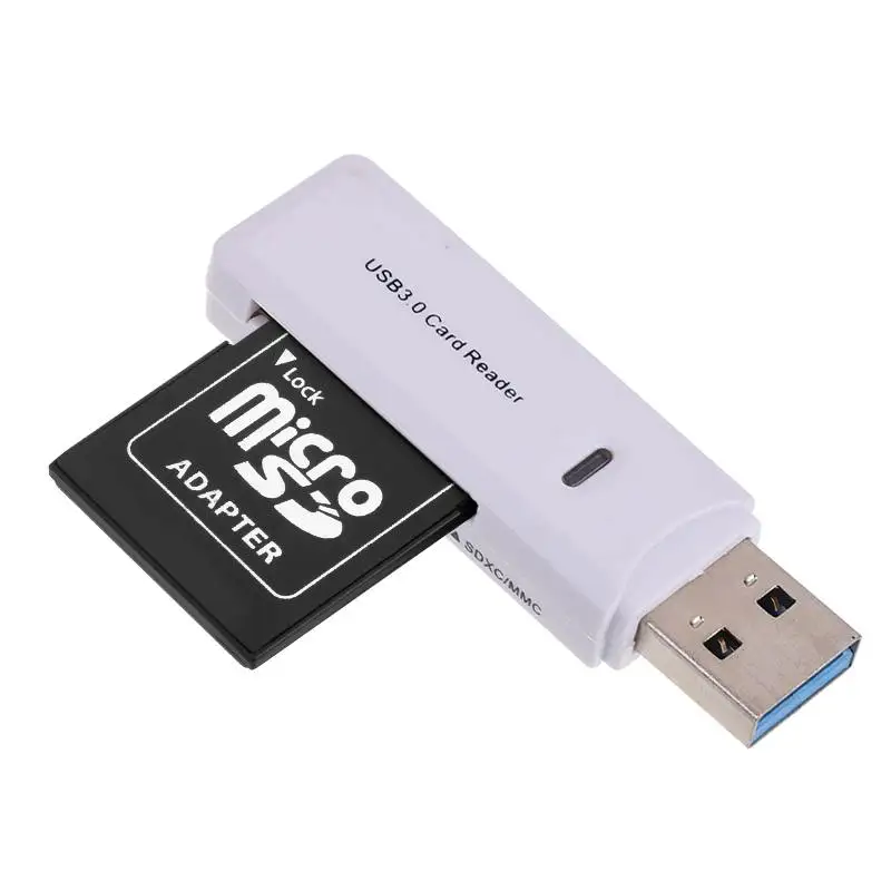 Mini USB 3.0 High Speed Card Reader Class10 Support Micro SD TF MMC SDXC with LED Indicator Memory Readers | Компьютеры и офис