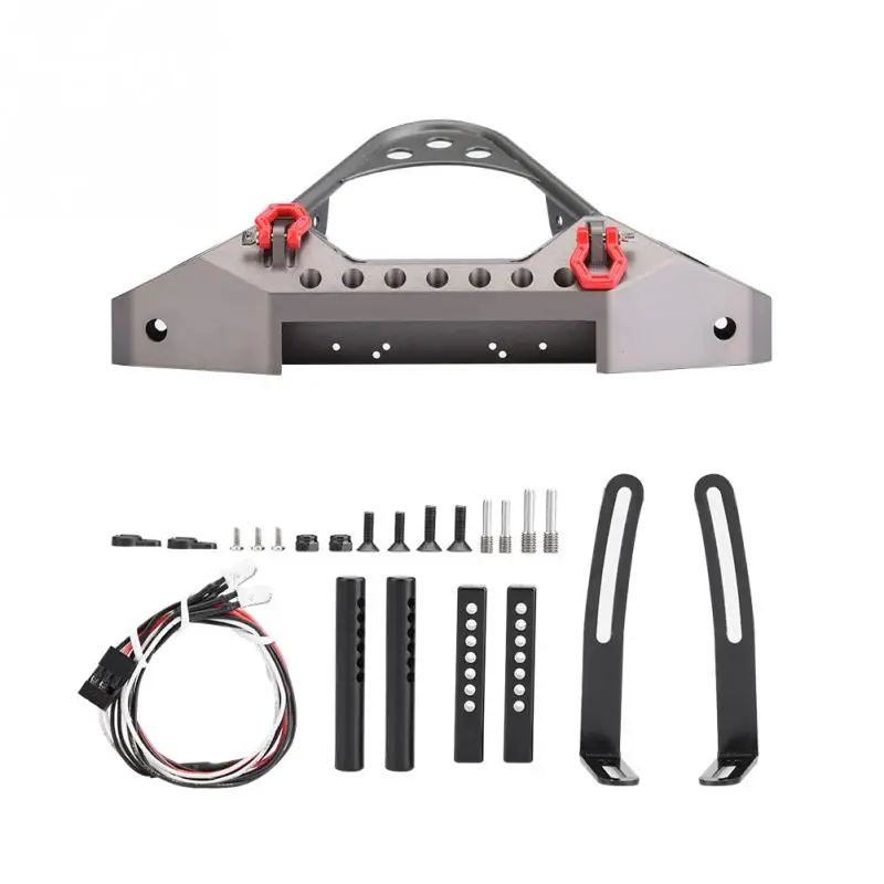 Металлический передний бампер с 2 светодиодными лампами для Traxxas 4 1/10 масштабе