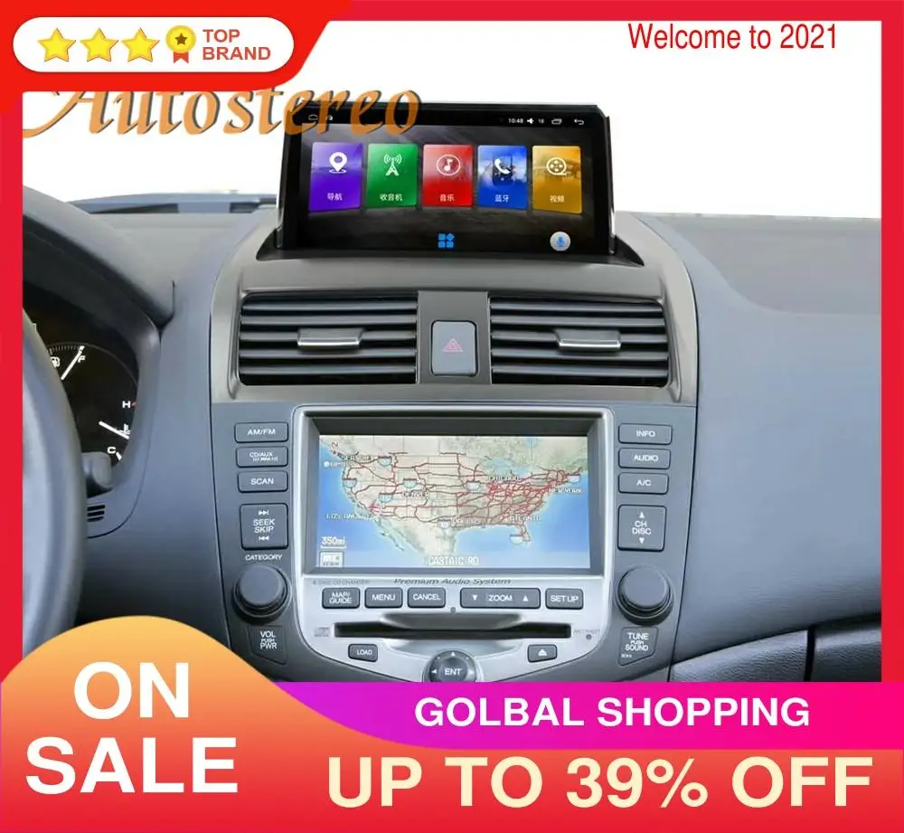 

Автомобильный стерео QLED Android 11 6 + 128 для Honda Accord 7 2003-2007 мультимедийный плеер Автомобильный GPS-навигатор головное устройство радио магнитофон