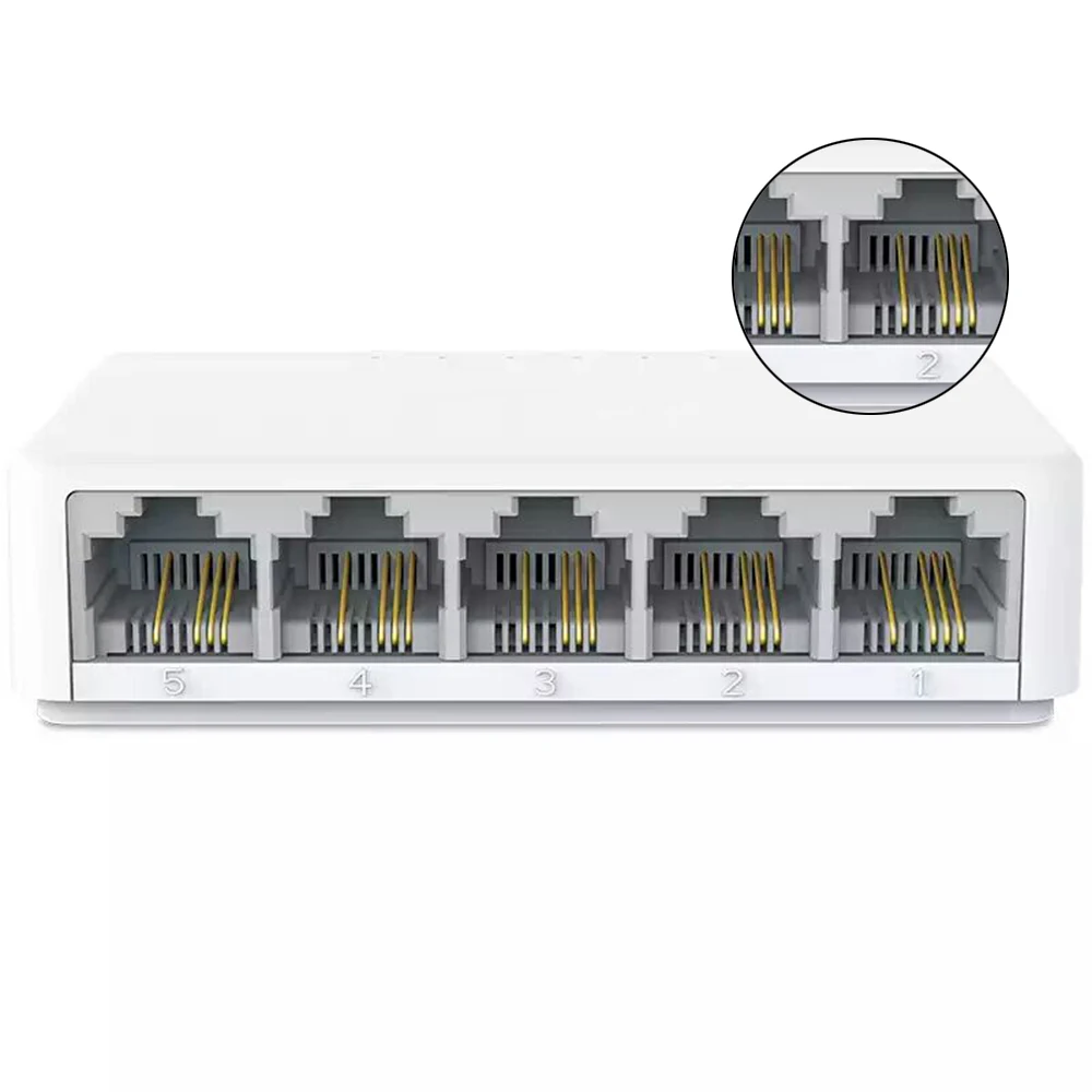 S105C коммутатора Ethernet WiFi модуль мини 5 Порты и разъёмы настольный коммутатор для