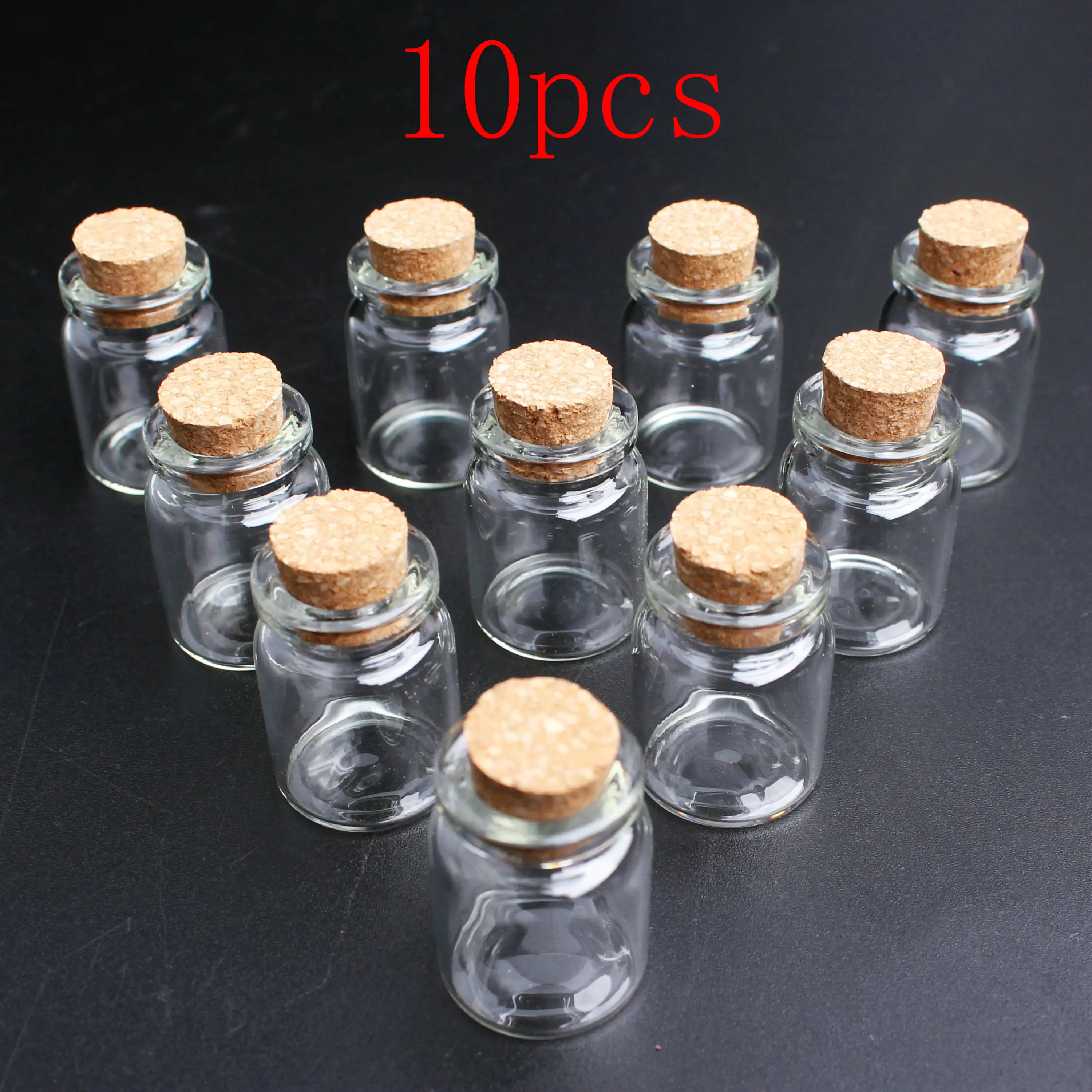 10 шт. мини стеклянные бутылки с пробкой|Камни| |
