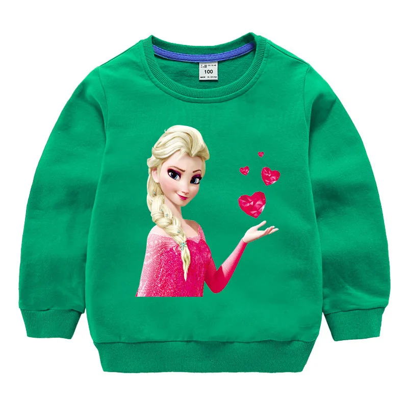 

Frozen Long-sleeved Sweater Printing Elsa Spreading Love Animation Printing Spring Autumn Child Girl Boy Cotton Baby Warm Coat