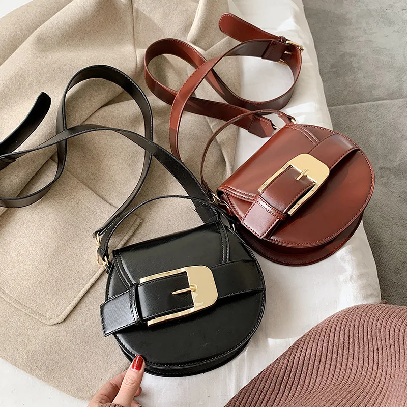 Модная дизайнерская женская сумка через плечо круглая сумка-мессенджер сумки