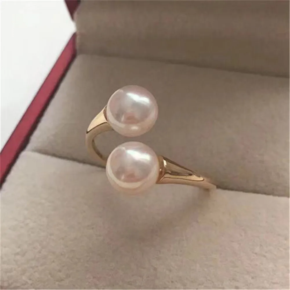 

Classic Rings Resizable Design Rings Base 925 Silver Pearl Rings Settings Women DIY Pearl Rings Accessory No Pearl