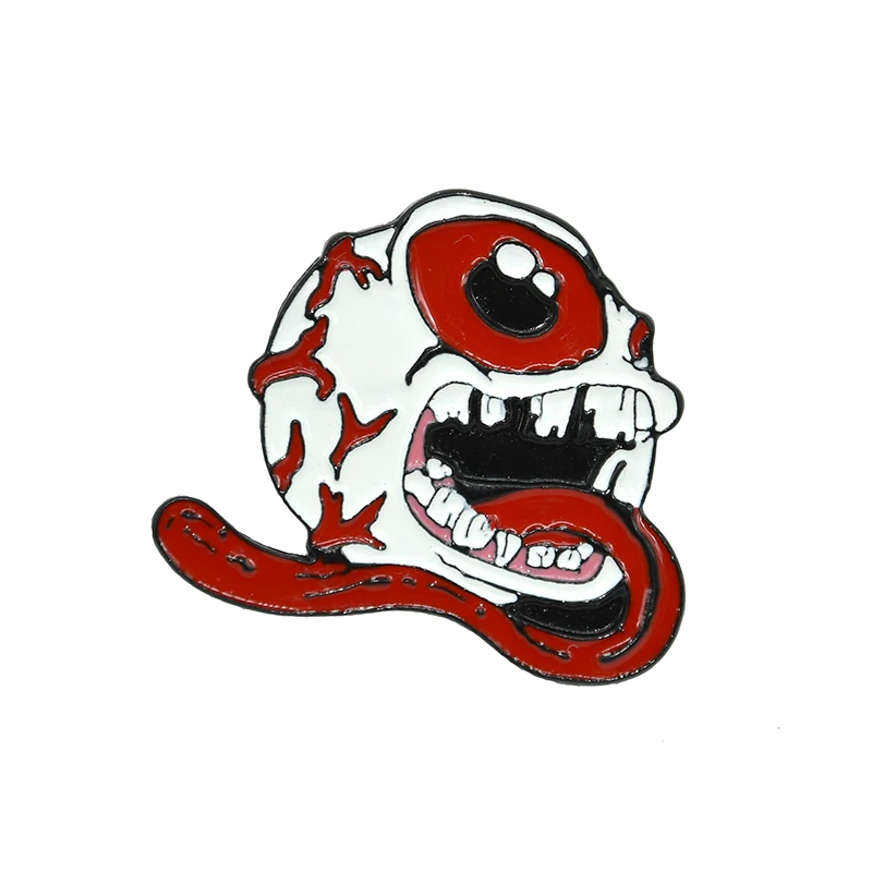 Глазной шар вытыкается язык ужас мультфильм креативная брошь новая личность