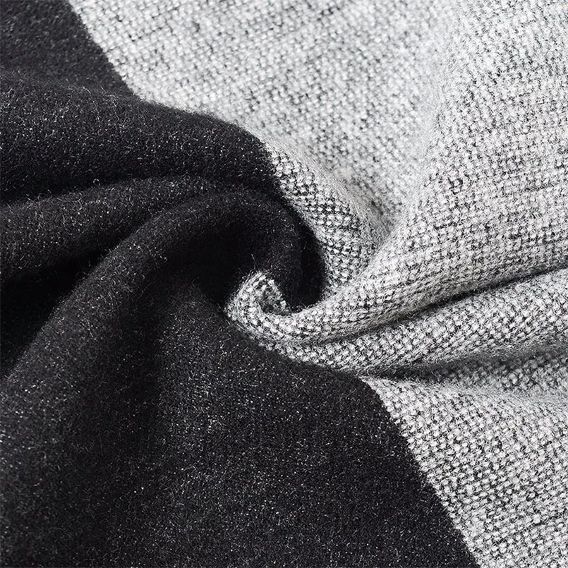 Мужской шарф модный однотонный черный серый простой Осень-зима шарфы для мужчин