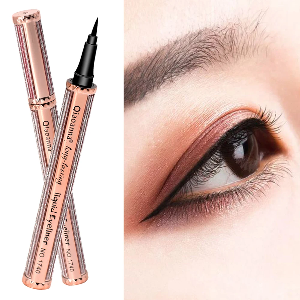 

Black Waterproof Fast Drying Liquid Eyeliner Long Lasting Anti Sweat Non Smudge Diamond Glue Eyeliner Pen Smooth Makeup Tools