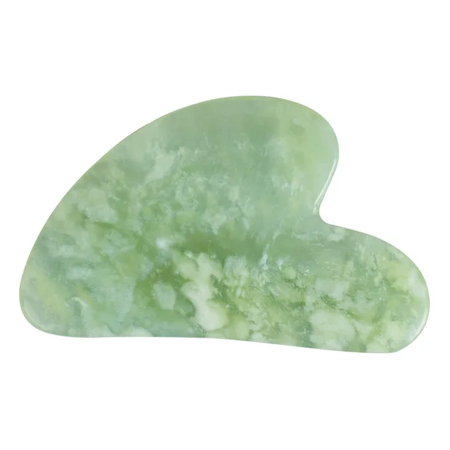 xiuyan jade Натуральный кристалл Gua sha энергетический камень несколько материалов скребок доска кровообращение гуаша массаж гуашь лицо скребок для кузова - Цвет: xiuyan jade