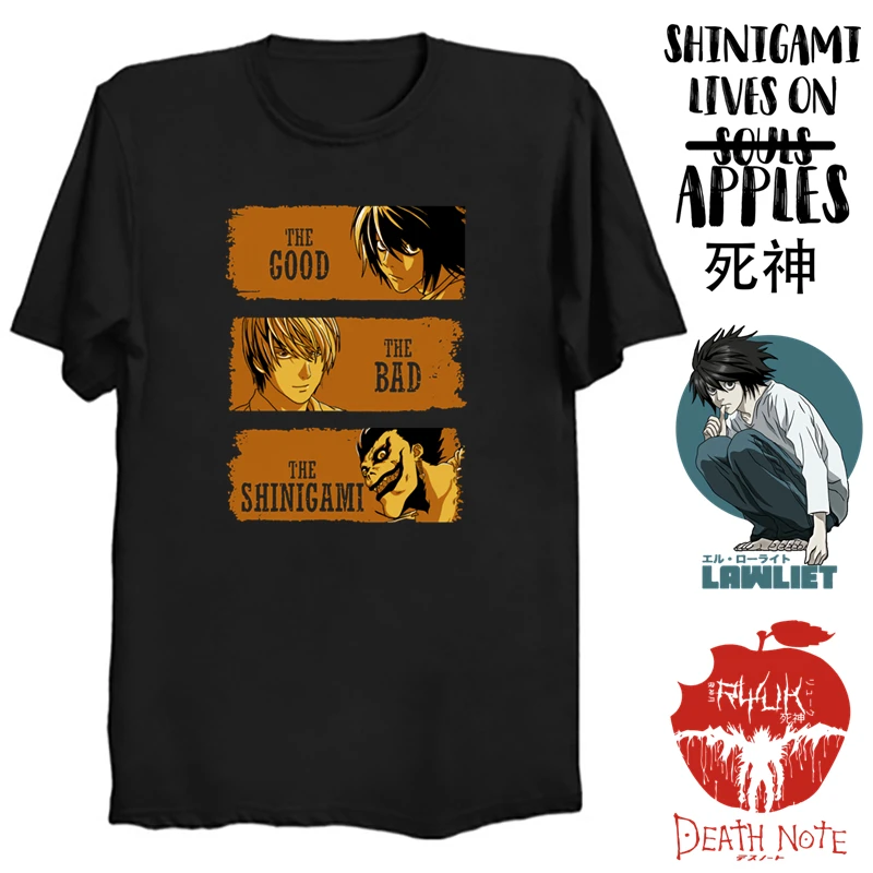 Футболка с надписью Death Note L Lawliet хлопковая Повседневная Уличная одежда топы аниме