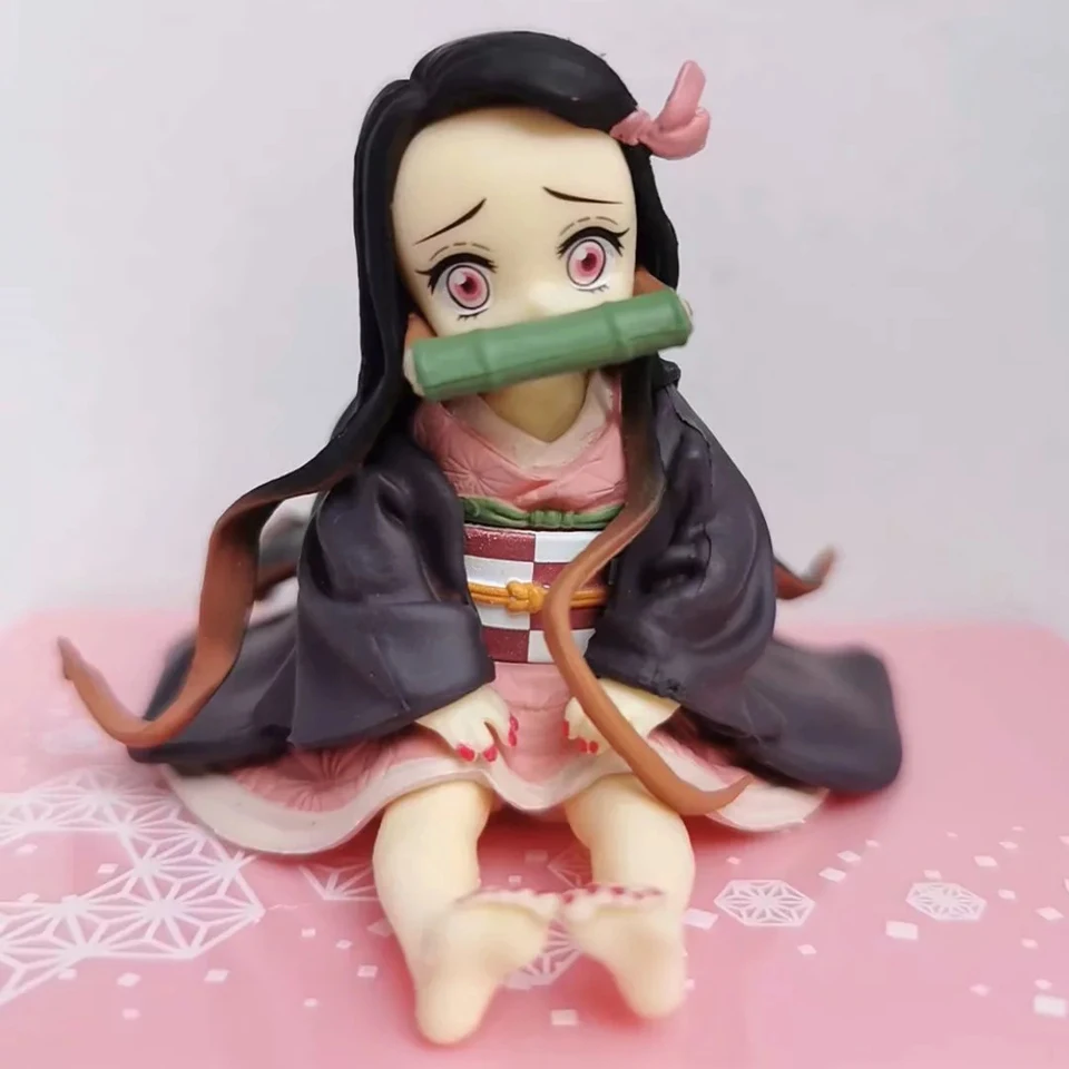No Box Tronzo Cute Demon Slayer Kimetsu no Yaiba ребенок Kamado Nezuko ПВХ фигурка модель украшения игрушки - Цвет: No Box