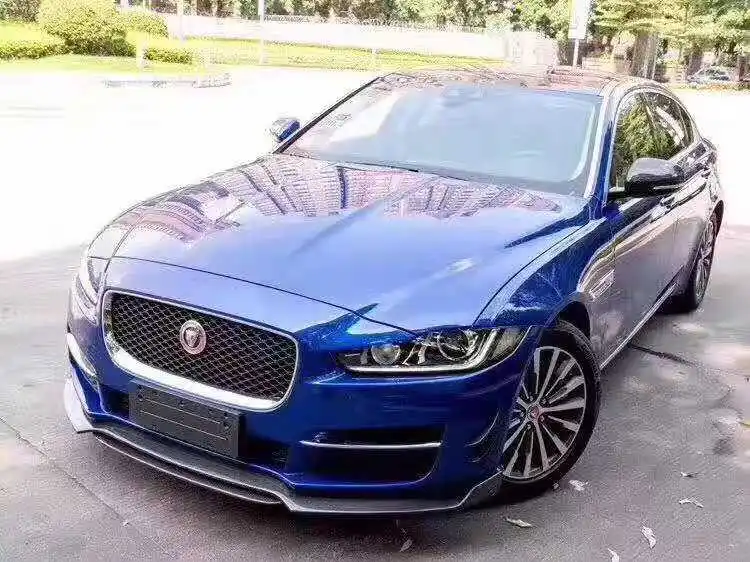 Front Lip Автомобильный карбоновый передний бампер спойлер для губ задний бампер диффузор для губ автомобильный диффузор подходит для Jaguar XE Седан 4 двери - Цвет: Front Lip