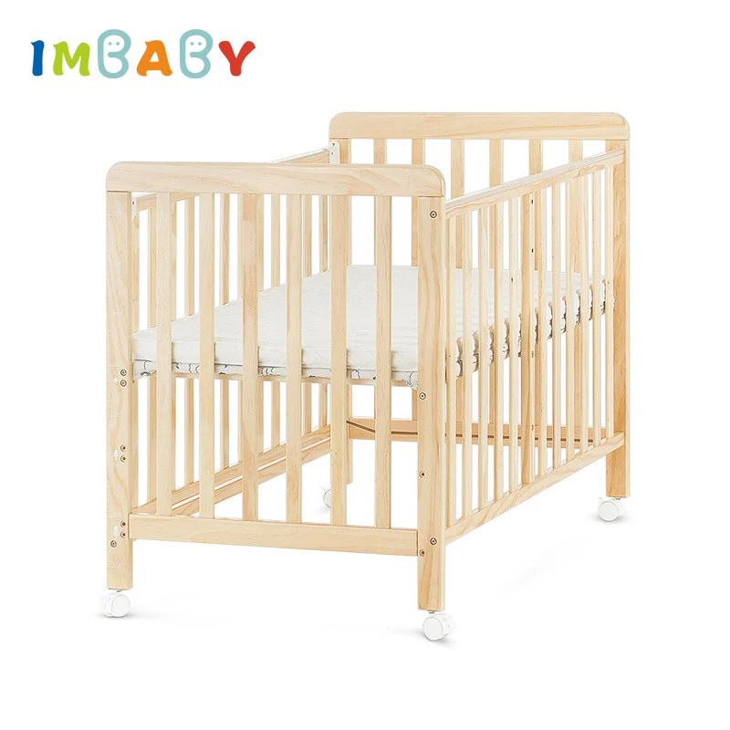 IMBABY Высокое качество детская кроватка подвижная деревянная кровать FSC & EU