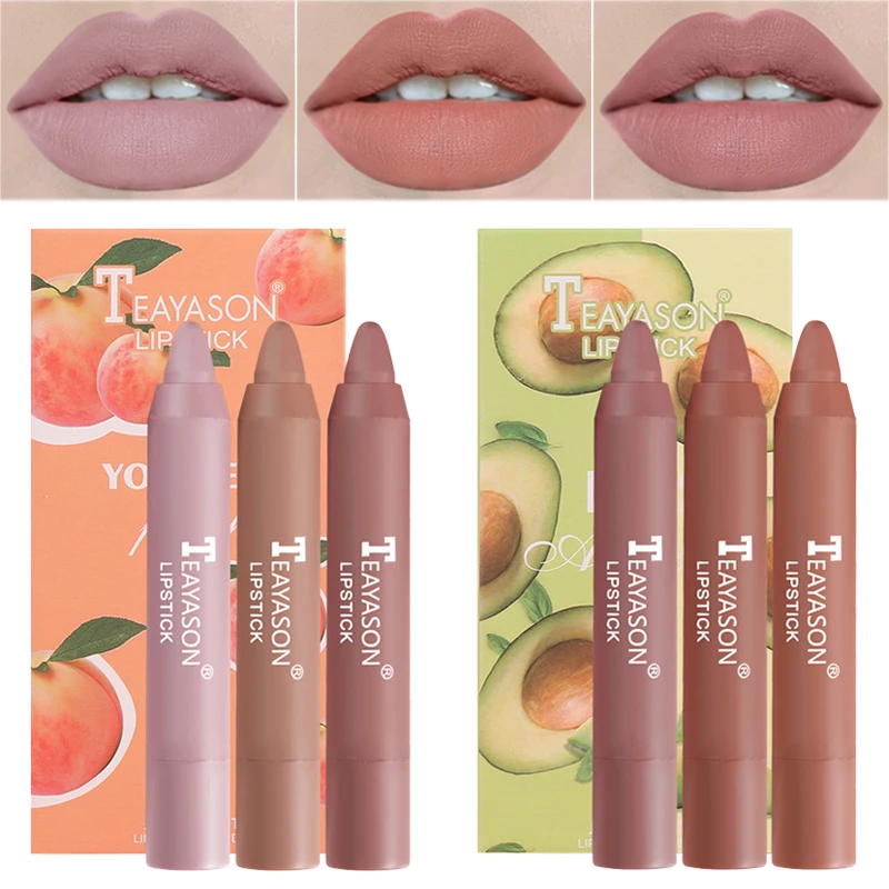 

3pcs/set Velvet Matte Lipsticks Set Long Lasting Sexy Red Lip Stick Tint Pen Waterproof Makeup Cosmetic Mineral Pigment Batom