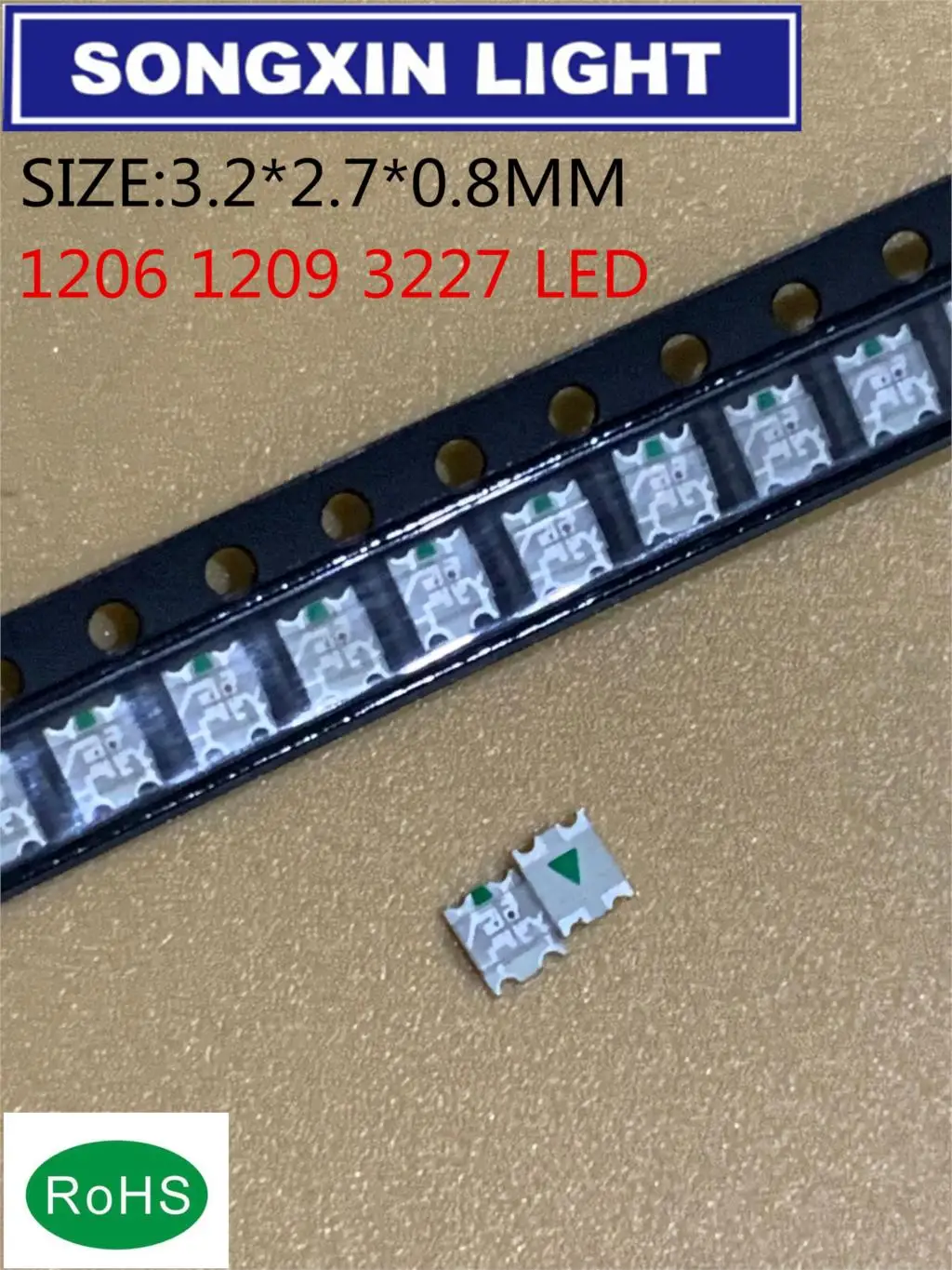100 шт. SMD 1206 (3227) Светодиодные лампы зеленый и красный синий RGB двухцветный