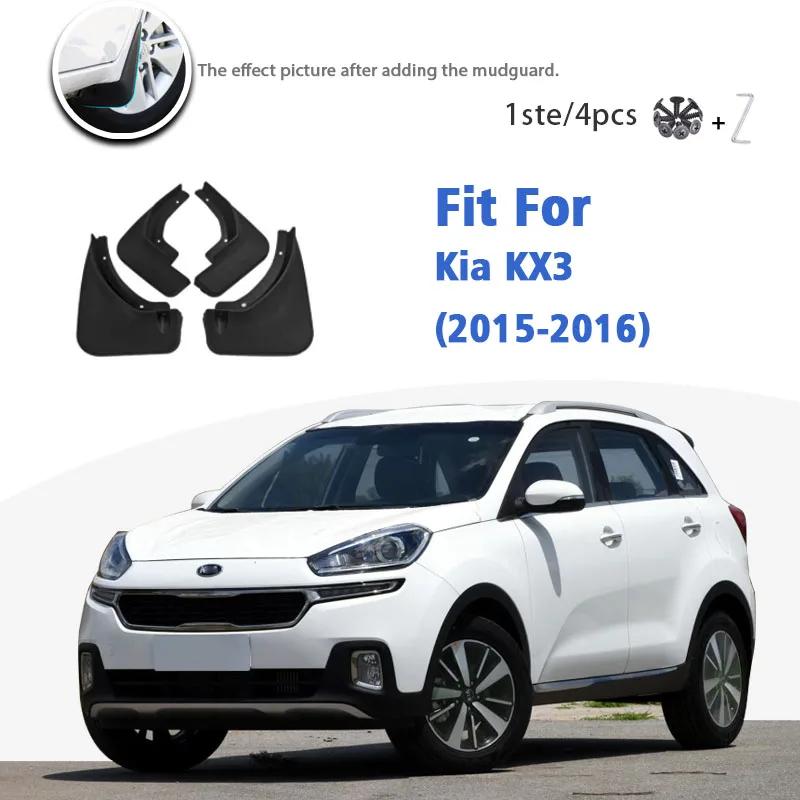 

Mudflaps For Kia KX3 2015-2020 Front Rear 4pcs Mud Flap Mudguards car Accessories slyline Mud Flap Fender Splash Guard