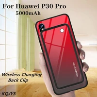 kqjys 5000mah wireless magnetic battery charger cases for huawei p30 pro battery case portable power bank cherging cover
