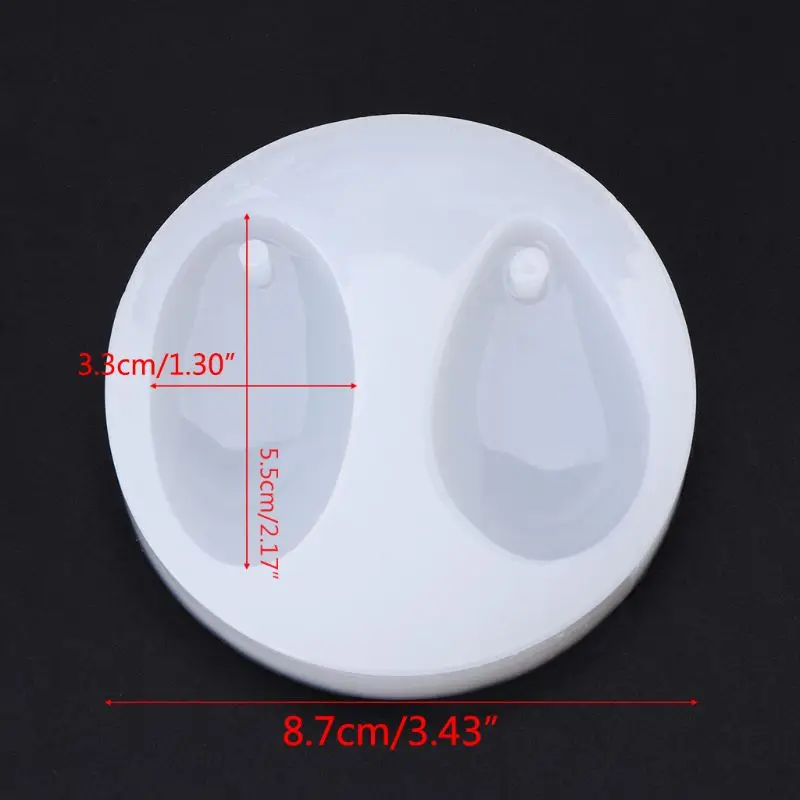 

Silicone Mold DIY Jewelry Necklace Pendant Making Tool Oval Water Drop Pendants Epoxy Resin Crafts Mirror UV Charms MXME