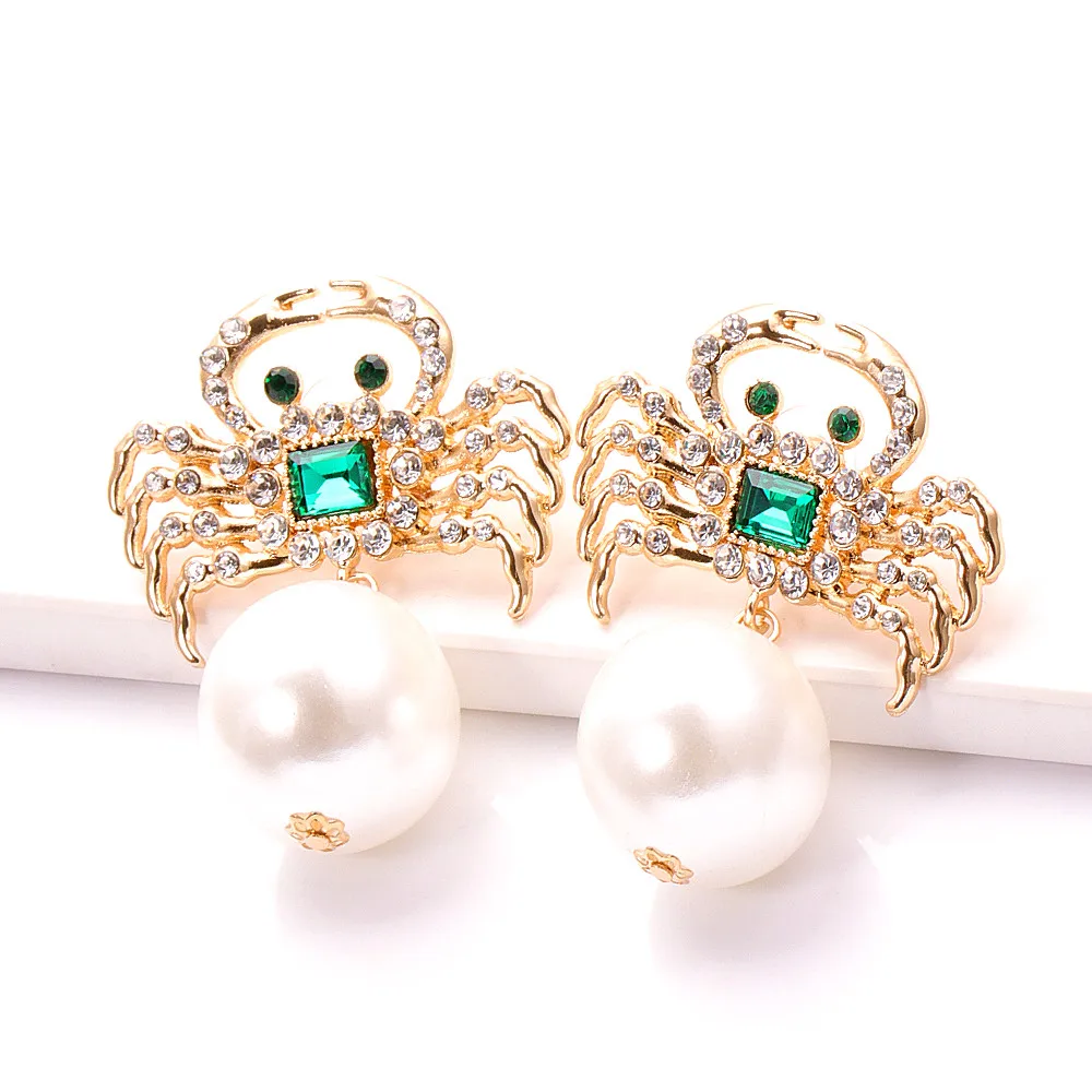 Новые серьги-гвоздики в стиле барокко раньше 2021 серьги форме краба оптовая