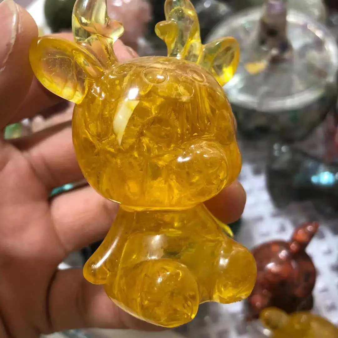 

Add color crystal embossed into unicorn, quartz crystal processing