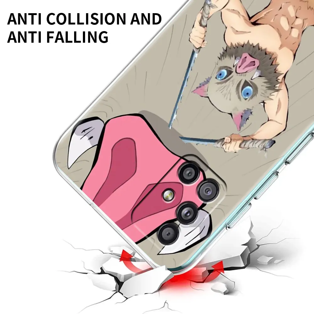 Anime Demon Slayer Cute Transparent Case For Samsung Galaxy A51 A71 A21s A31 A12 A32 5G A21 EU A52 4G A41 A11 A22 Phone Cover