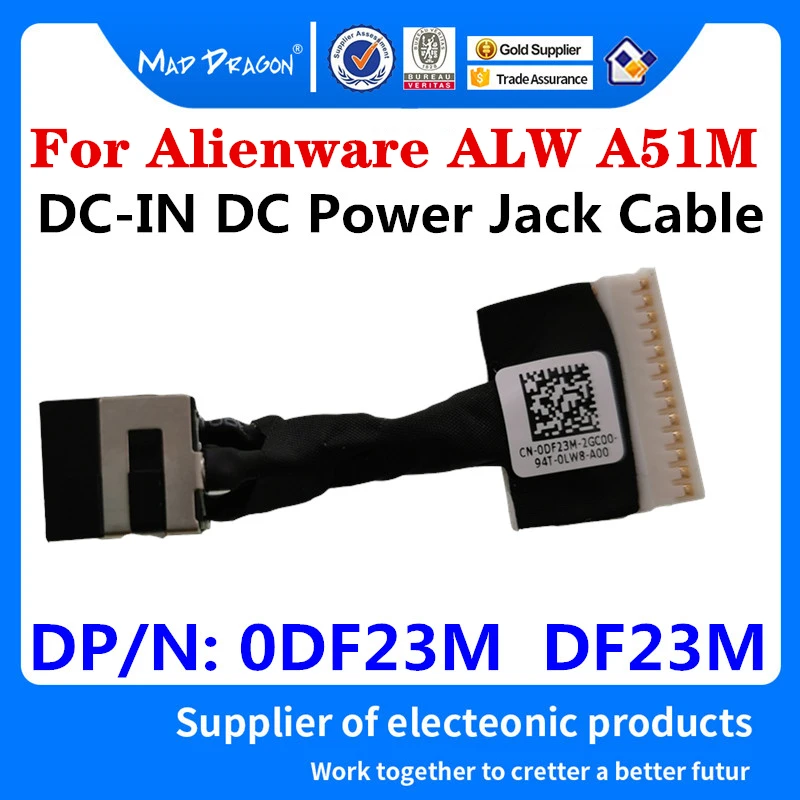 Новый кабель для ноутбука DC Power head Dell Alienware ALW A51M материнская плата видеокарта DC-IN