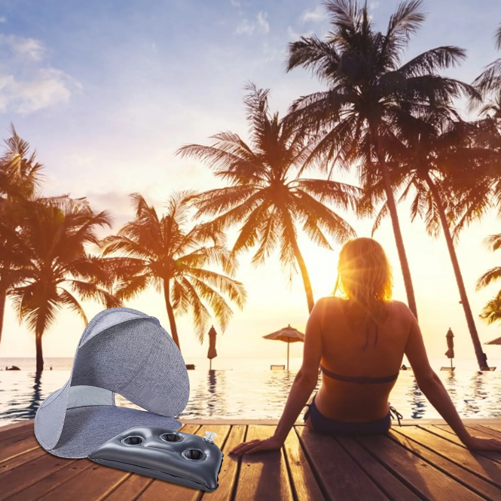 Автоматическая Пляжная палатка складной тент с защитой от УФ лучей для плавания