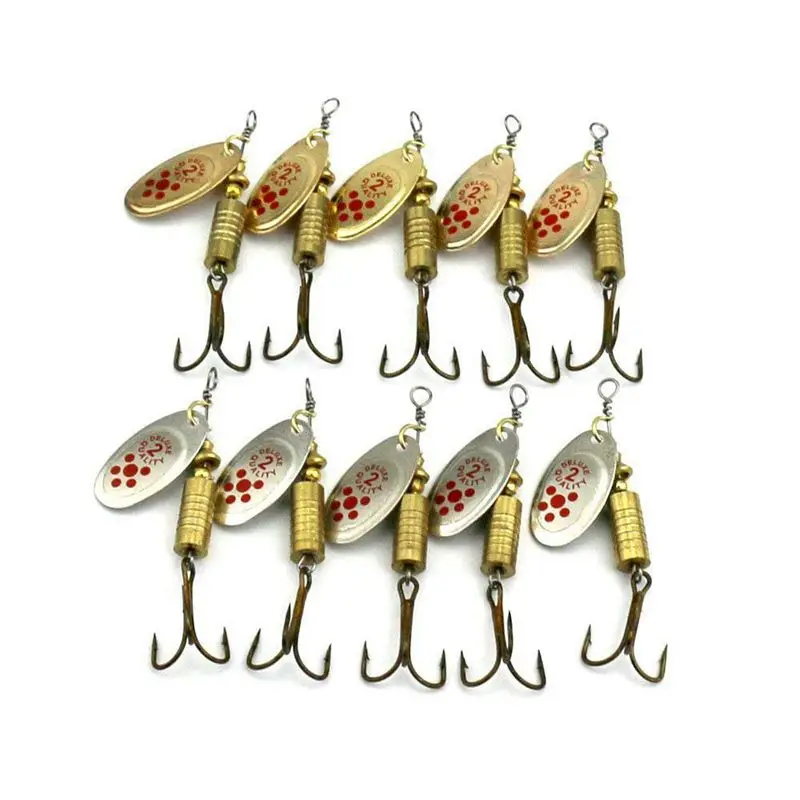 

10 pieces spoon lure with blade 10 x 7g turning hard the towing and bass trout pike lure